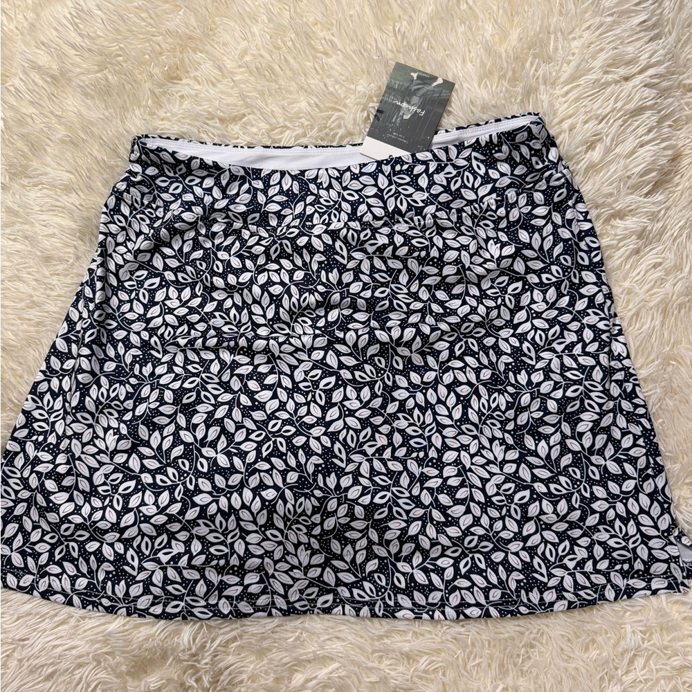 🆕 White and Blue A-Line Mini Skirt for Casual Wear - Picture 2 of 7